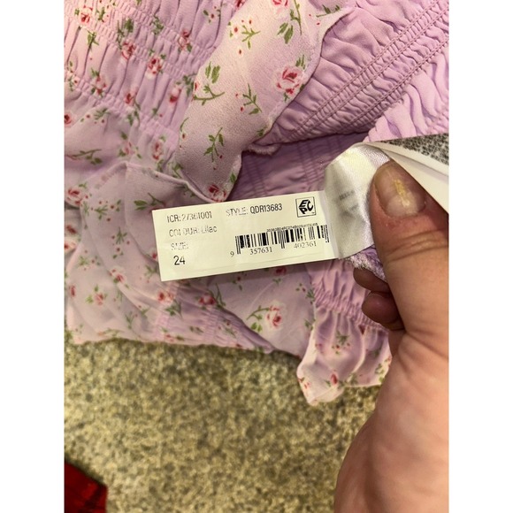 Ever New Lilac Dress US Size 20 Feminine Ruffle Purple Paisley Wedding Garden - Picture 6 of 8